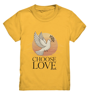 CHOOSE LOVE – Friedvolle Tauben-Illustration für Harmonie - Kids Premium Shirt Bright Lights Arts