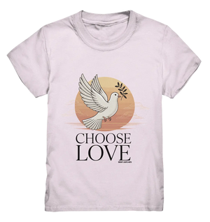 CHOOSE LOVE – Friedvolle Tauben-Illustration für Harmonie - Kids Premium Shirt Bright Lights Arts