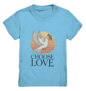 CHOOSE LOVE – Friedvolle Tauben-Illustration für Harmonie - Kids Premium Shirt Bright Lights Arts