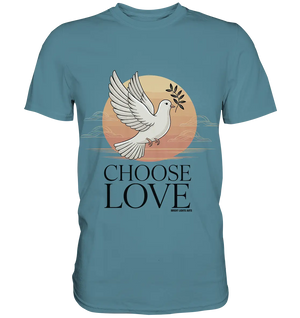 CHOOSE LOVE – Friedvolle Tauben-Illustration für Harmonie - Premium Shirt Bright Lights Arts