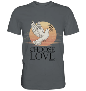 CHOOSE LOVE – Friedvolle Tauben-Illustration für Harmonie - Premium Shirt Bright Lights Arts