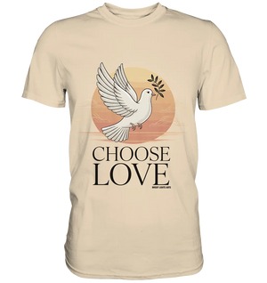 CHOOSE LOVE – Friedvolle Tauben-Illustration für Harmonie - Premium Shirt Bright Lights Arts