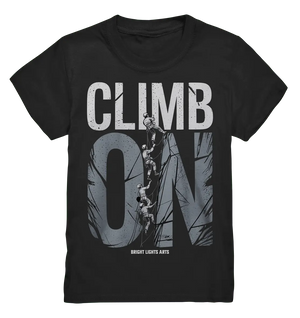CLIMB ON – Abenteuerliches Kletter - Design mit Teamgeist - Kids Premium Shirt - Bright Lights Arts