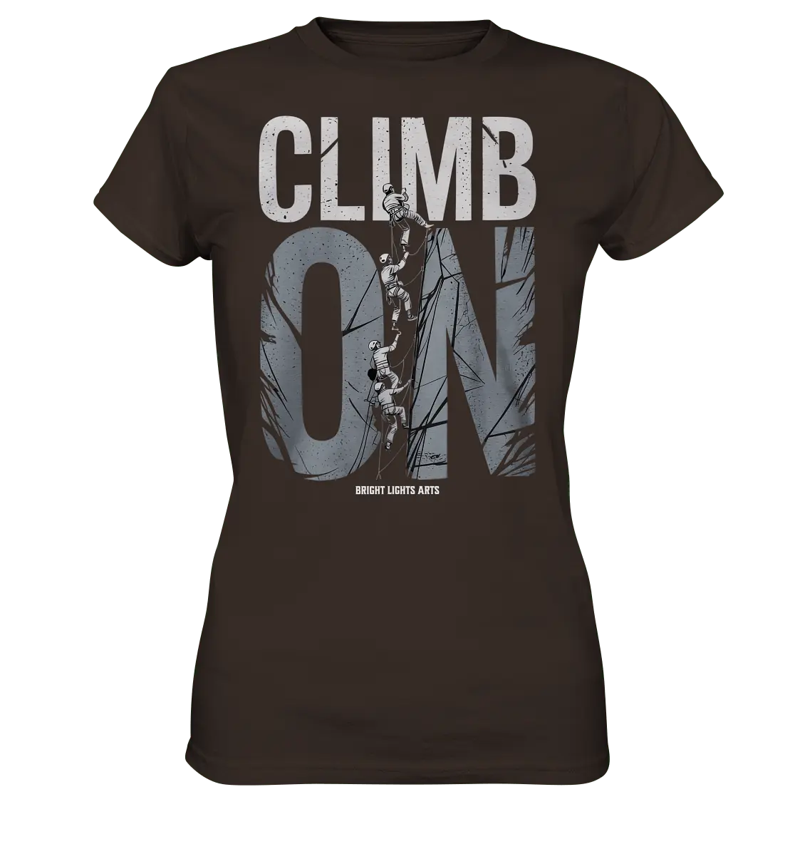 CLIMB ON – Abenteuerliches Kletter - Design mit Teamgeist - Ladies Premium Shirt - Bright Lights Arts