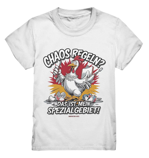 Chaos regeln? Das ist mein Spezialgebiet! – Humorvolles Huhn-Design - Kids Premium Shirt Bright Lights Arts