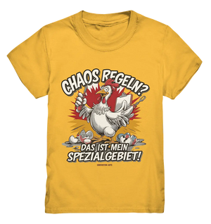 Chaos regeln? Das ist mein Spezialgebiet! – Humorvolles Huhn-Design - Kids Premium Shirt Bright Lights Arts