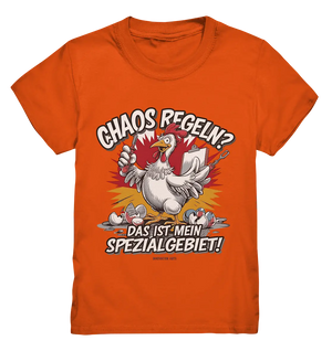 Chaos regeln? Das ist mein Spezialgebiet! – Humorvolles Huhn-Design - Kids Premium Shirt Bright Lights Arts