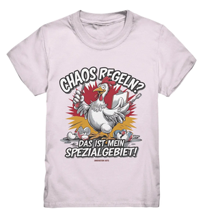 Chaos regeln? Das ist mein Spezialgebiet! – Humorvolles Huhn-Design - Kids Premium Shirt Bright Lights Arts