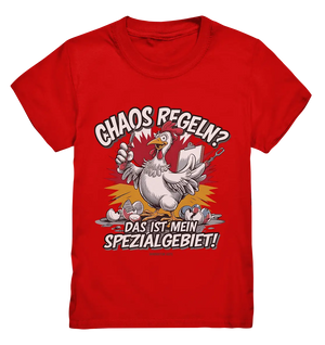 Chaos regeln? Das ist mein Spezialgebiet! – Humorvolles Huhn-Design - Kids Premium Shirt Bright Lights Arts