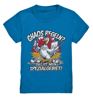 Chaos regeln? Das ist mein Spezialgebiet! – Humorvolles Huhn-Design - Kids Premium Shirt Bright Lights Arts