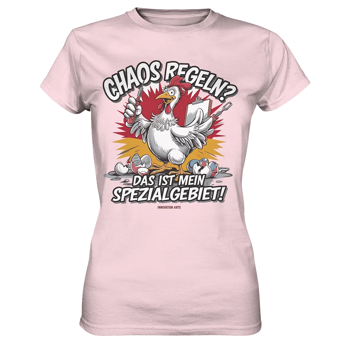 Chaos regeln? Das ist mein Spezialgebiet! – Humorvolles Huhn-Design - Ladies Premium Shirt Bright Lights Arts