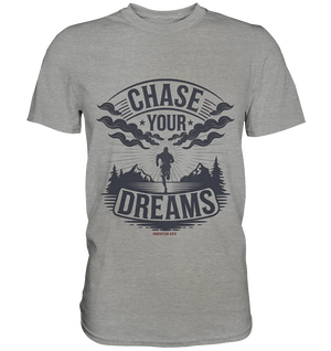 Chase Your Dreams – Motivation trifft kreatives Design - Premium Shirt Bright Lights Arts