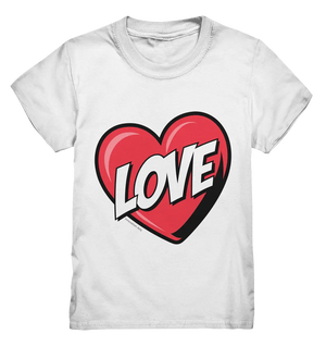 Comic-Herz mit LOVE-Schriftzug - Kids Premium Shirt Bright Lights Arts