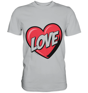 Comic-Herz mit LOVE-Schriftzug - Premium Shirt Bright Lights Arts