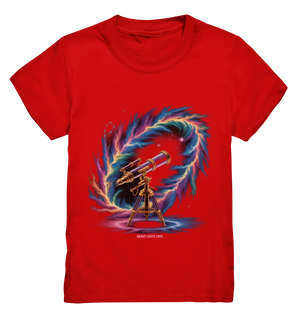 Cosmic Telescope Adventure - Kids Premium Shirt Bright Lights Arts