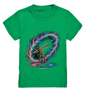 Cosmic Telescope Adventure - Kids Premium Shirt Bright Lights Arts
