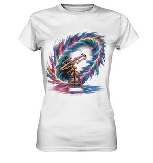Cosmic Telescope Adventure - Ladies Premium Shirt Bright Lights Arts