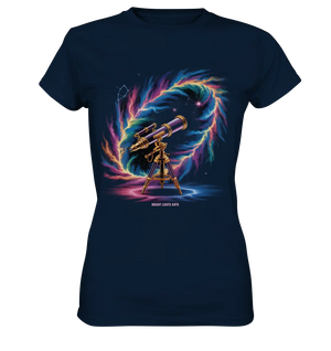 Cosmic Telescope Adventure - Ladies Premium Shirt Bright Lights Arts