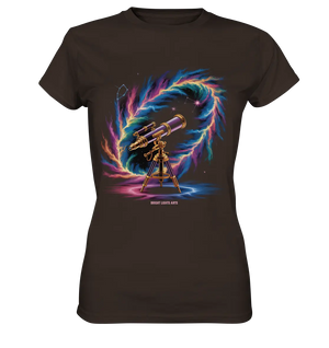 Cosmic Telescope Adventure - Ladies Premium Shirt Bright Lights Arts