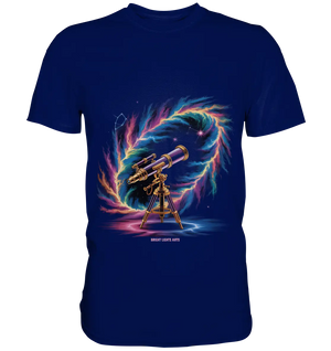Cosmic Telescope Adventure - Premium Shirt Bright Lights Arts