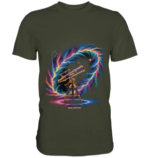Cosmic Telescope Adventure - Premium Shirt Bright Lights Arts