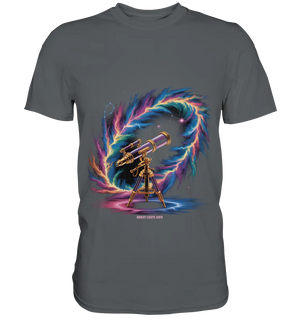 Cosmic Telescope Adventure - Premium Shirt Bright Lights Arts