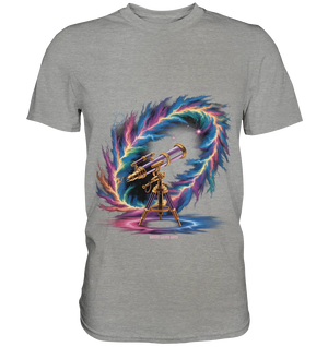 Cosmic Telescope Adventure - Premium Shirt Bright Lights Arts