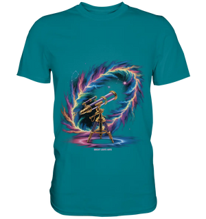 Cosmic Telescope Adventure - Premium Shirt Bright Lights Arts