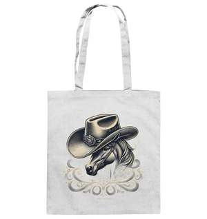 Cowboy Spirit – Detailreiches Western-Design mit Pferdekopf - Baumwolltasche Bright Lights Arts