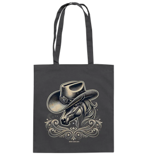 Cowboy Spirit – Detailreiches Western-Design mit Pferdekopf - Baumwolltasche Bright Lights Arts