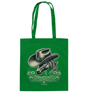 Cowboy Spirit – Detailreiches Western-Design mit Pferdekopf - Baumwolltasche Bright Lights Arts