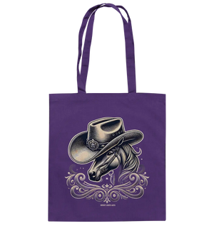 Cowboy Spirit – Detailreiches Western-Design mit Pferdekopf - Baumwolltasche Bright Lights Arts