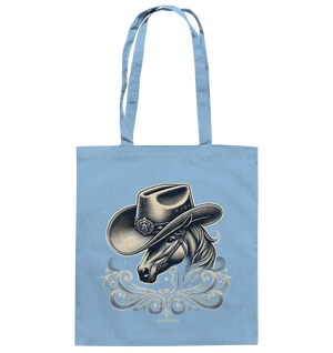 Cowboy Spirit – Detailreiches Western-Design mit Pferdekopf - Baumwolltasche Bright Lights Arts
