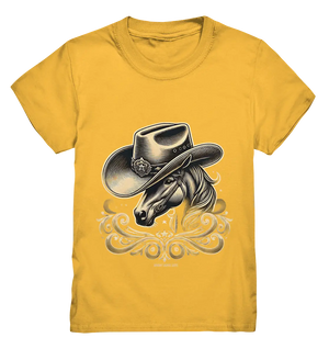 Cowboy Spirit – Detailreiches Western-Design mit Pferdekopf - Kids Premium Shirt Bright Lights Arts