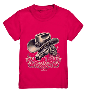 Cowboy Spirit – Detailreiches Western-Design mit Pferdekopf - Kids Premium Shirt Bright Lights Arts
