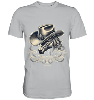 Cowboy Spirit – Detailreiches Western-Design mit Pferdekopf - Premium Shirt Bright Lights Arts