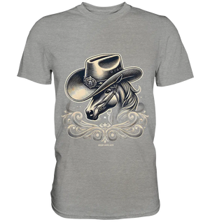 Cowboy Spirit – Detailreiches Western-Design mit Pferdekopf - Premium Shirt Bright Lights Arts