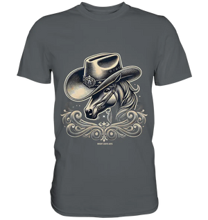 Cowboy Spirit – Detailreiches Western-Design mit Pferdekopf - Premium Shirt Bright Lights Arts