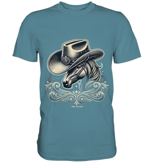 Cowboy Spirit – Detailreiches Western-Design mit Pferdekopf - Premium Shirt Bright Lights Arts