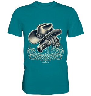Cowboy Spirit – Detailreiches Western-Design mit Pferdekopf - Premium Shirt Bright Lights Arts