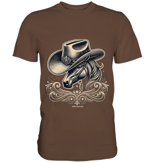 Cowboy Spirit – Detailreiches Western-Design mit Pferdekopf - Premium Shirt Bright Lights Arts
