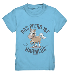 Das Pferd ist harmlos – Humorvolles Cartoon-Design - Kids Premium Shirt Bright Lights Arts