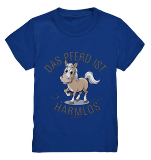 Das Pferd ist harmlos – Humorvolles Cartoon-Design - Kids Premium Shirt Bright Lights Arts