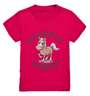 Das Pferd ist harmlos – Humorvolles Cartoon-Design - Kids Premium Shirt Bright Lights Arts