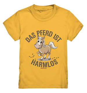 Das Pferd ist harmlos – Humorvolles Cartoon-Design - Kids Premium Shirt Bright Lights Arts