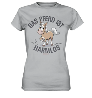 Das Pferd ist harmlos – Humorvolles Cartoon-Design - Ladies Premium Shirt Bright Lights Arts