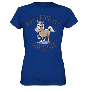 Das Pferd ist harmlos – Humorvolles Cartoon-Design - Ladies Premium Shirt Bright Lights Arts