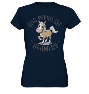 Das Pferd ist harmlos – Humorvolles Cartoon-Design - Ladies Premium Shirt Bright Lights Arts