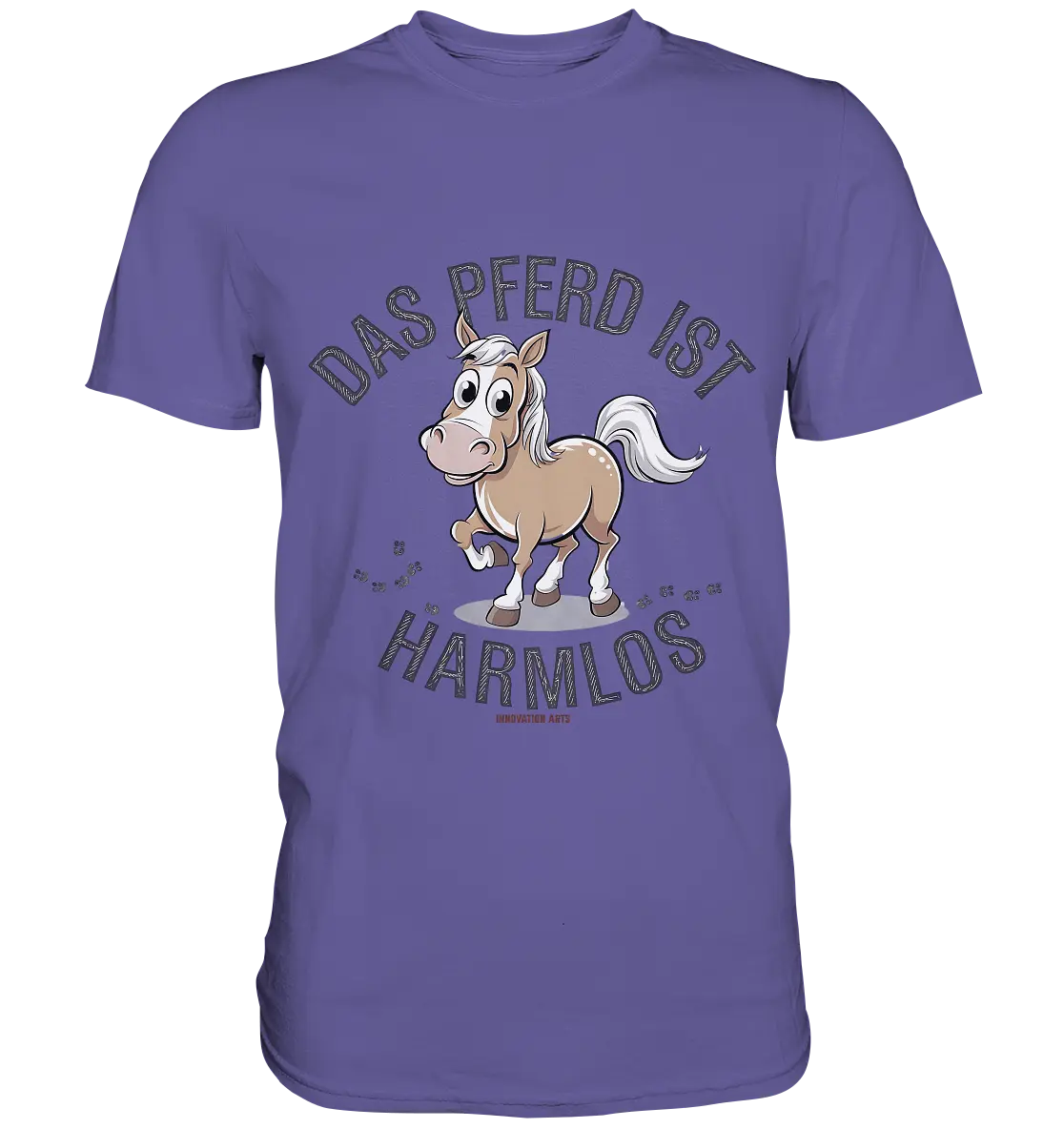 Das Pferd ist harmlos – Humorvolles Cartoon-Design - Premium Shirt Bright Lights Arts
