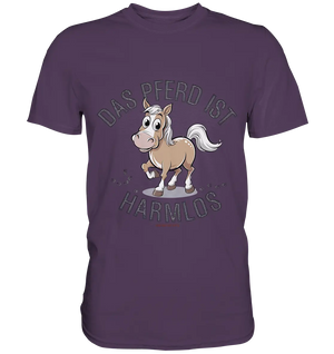 Das Pferd ist harmlos – Humorvolles Cartoon-Design - Premium Shirt Bright Lights Arts